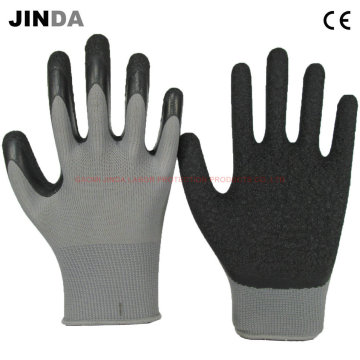 Latex Crinkle Coated Safety Work Gloves (LS214)